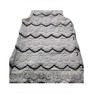 Elegant LACE TOP Black&White XS